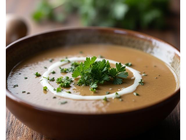 Høstmenyrett: Kremet soppsuppe med urter
