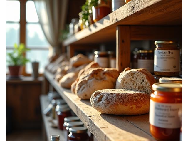 Artisanale matprodukter i gårdsutsalget